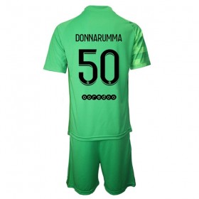 Koszulka Paris Saint-Germain PSG Bramkarska Gianluigi Donnarumma 50 Dziecięcy Trzeci Koszulki Piłkarskie 2021-2022 Krótki Rękaw